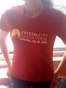 If nothing else, I'll get a sweet technical T-shirt out of the Crystal City Twilighter 5K!