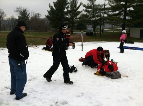 This year's OEC students assess and treat "patients" at Liberty. 
