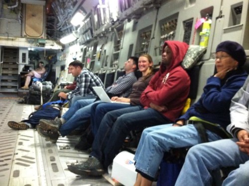 There's working remotely, and then there's working REMOTELY: I cleared some backpacking time for myself by working on the five-hour flights. 